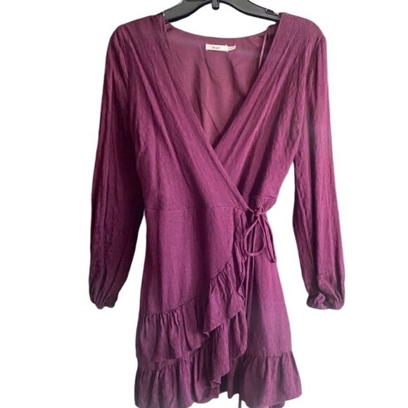 Francesca’s Mi Ami Burgundy Wrap Dress. Size Small. - Picture 3 of 11